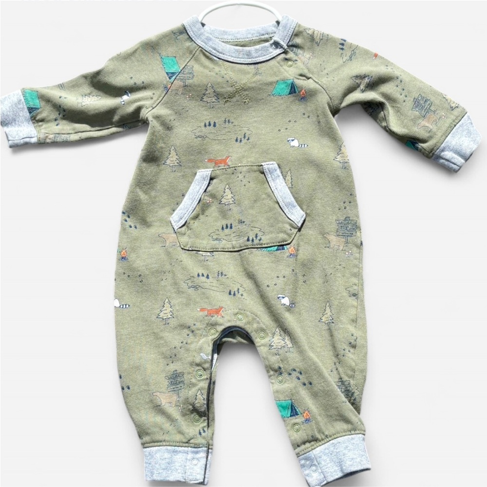 BABY GAP Green and Gray One Piece Size 6-12 Months
